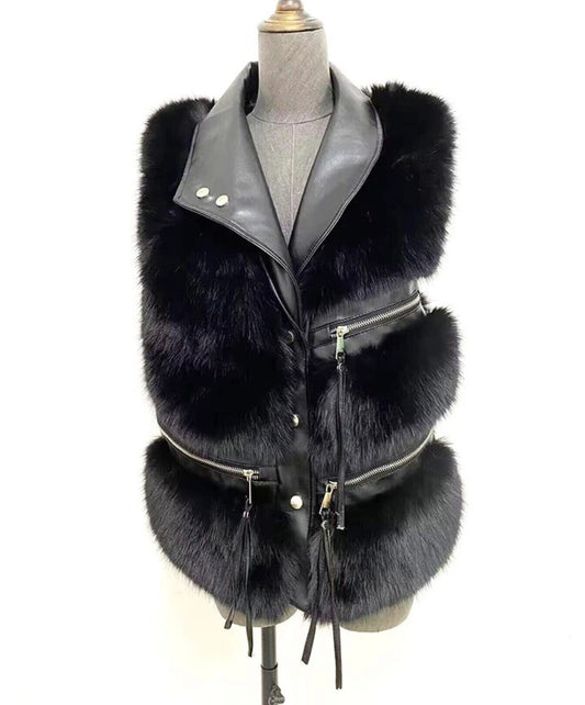 Crystal fur gilet (pre*order)